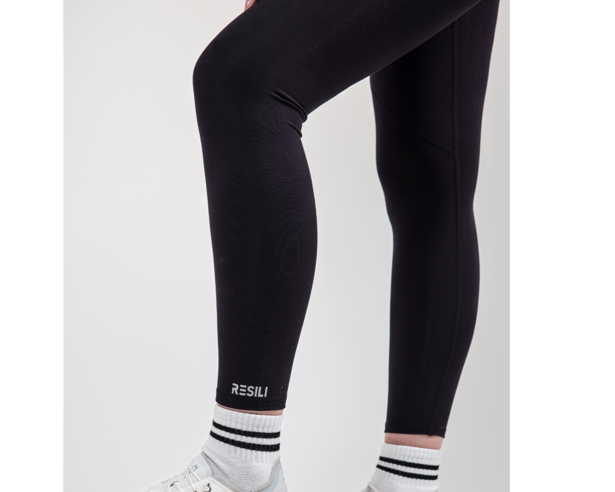 Black Bamboo Leggings with Resili Logo