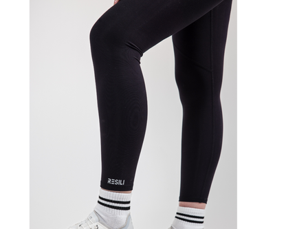 Black Bamboo Leggings with Resili Logo